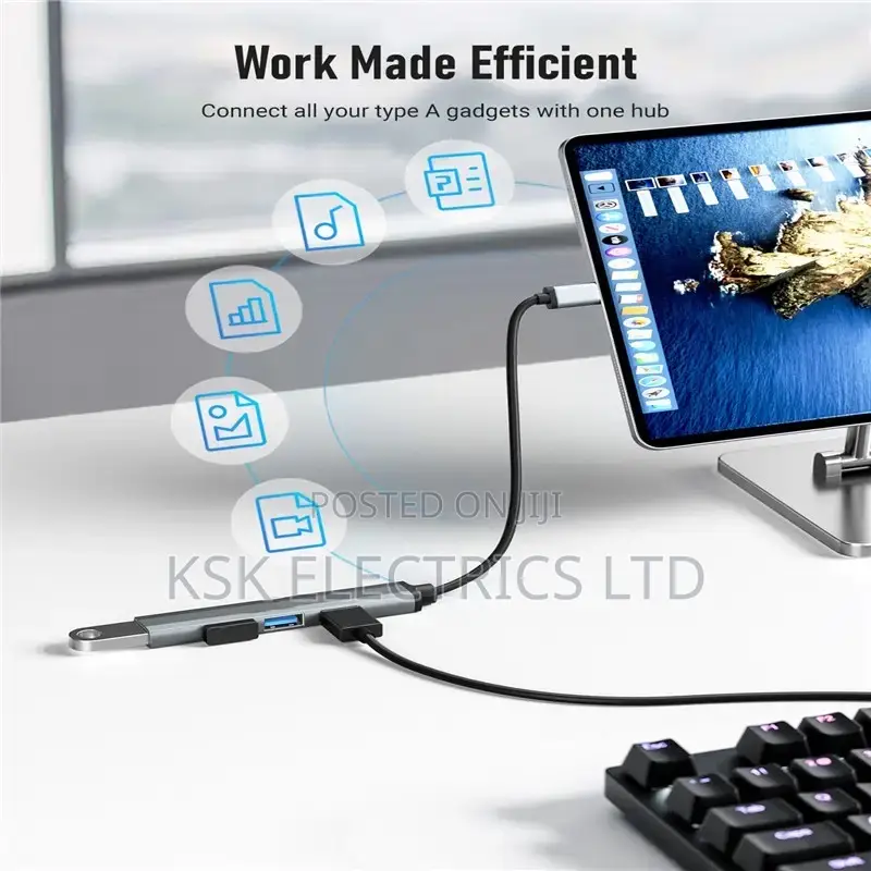 4-in-1 USB 3.0 HUB USB Hubs USB Docking Stations Type C 3.1
