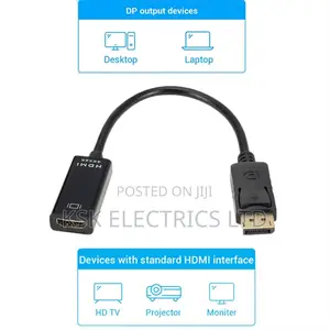DP to Hdmi-Compatible Cable Cable Adapter Converter /1080p