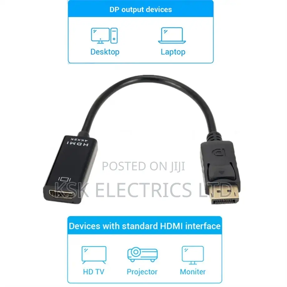 DP to Hdmi-Compatible Cable Cable Adapter Converter /1080p
