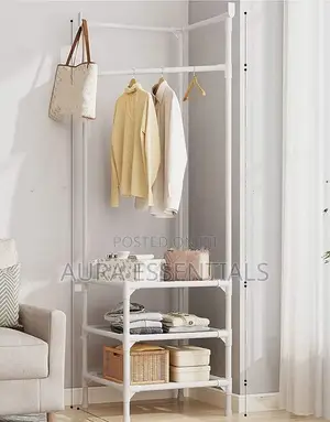 Shoe Rack Floor Standing Corner Coat Rack