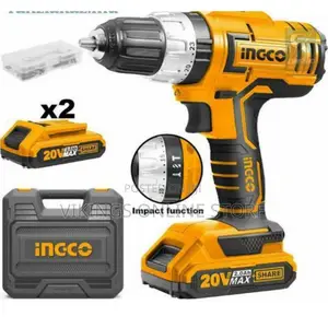 INGCO 20V Cordless Impact Drill Set Upto 23 Gears - Yellow