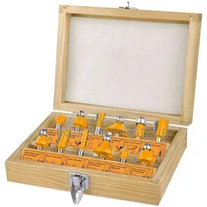 INGCO 12pcs Router Bits Set(6mm) - Yellow
