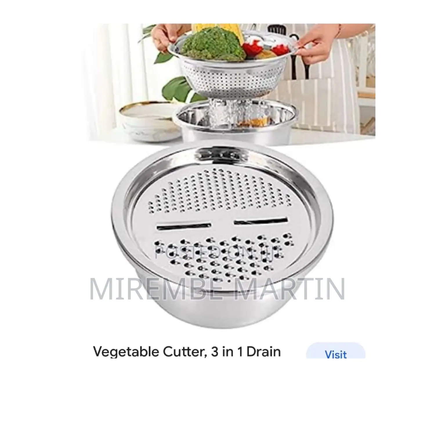 Stainless Steel Vegetable Drainer Dish.