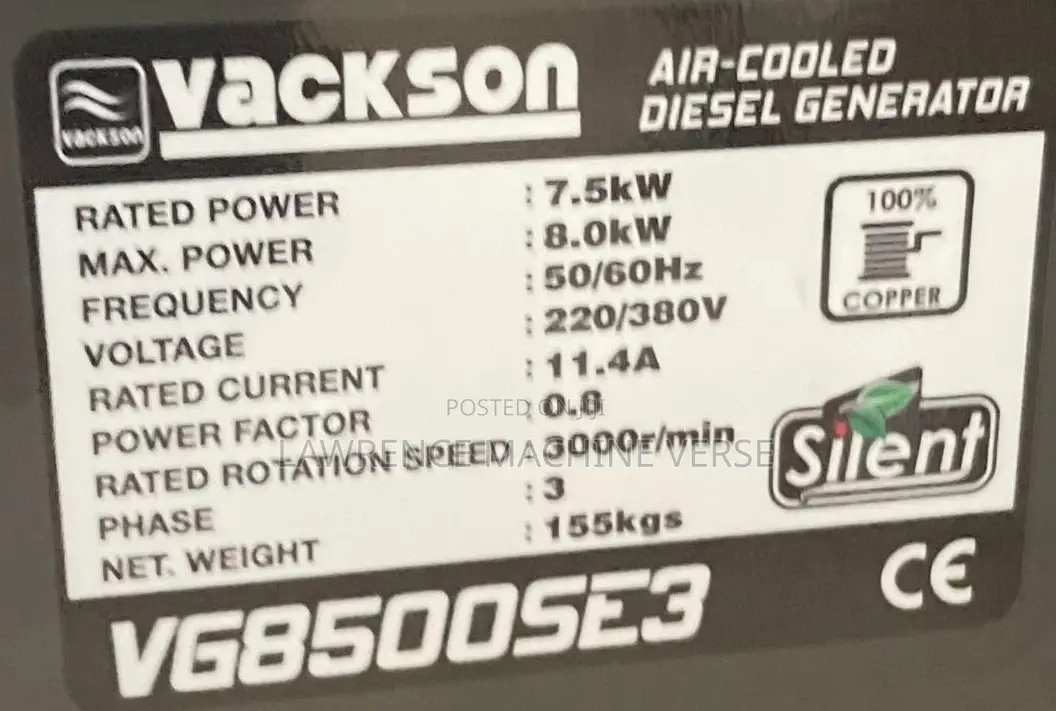 Diesel Generator Super Silent 8KVA