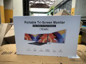 Portable Tri-Screen Monitor 15inch