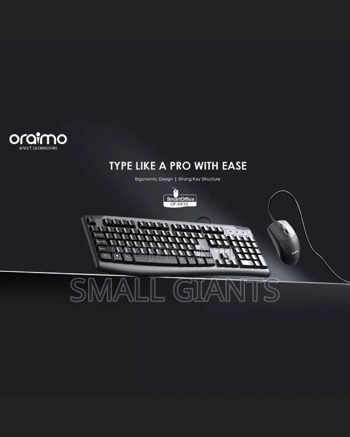 Oraimo Smart Office Keyboard Mouse Combo Quiet Keystrokes