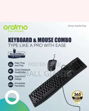 Oraimo Smart Office Keyboard Mouse Combo Quiet Keystrokes