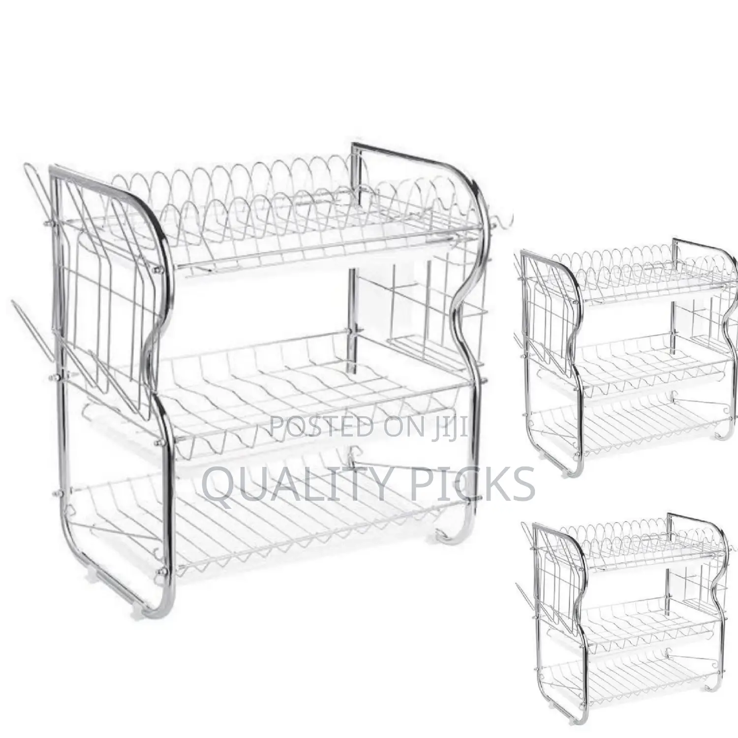 3 Layer Kitchen Dish Rack Organizer