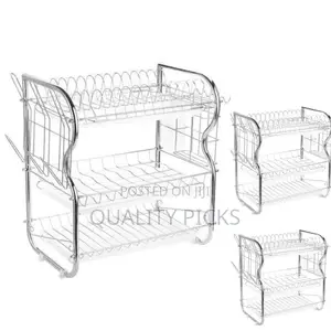 3 Layer Kitchen Dish Rack Organizer
