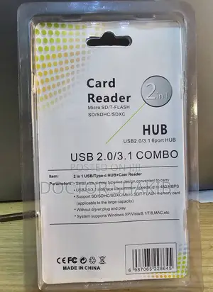 USB 2.0 Type C Card Reader Combo