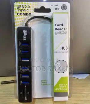 USB 2.0 Type C Card Reader Combo