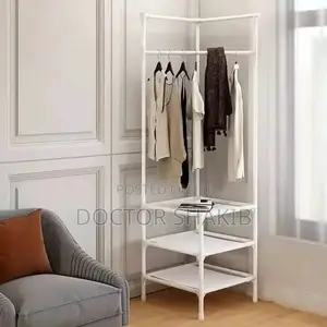 Simple Bedroom Free Standing Stainless Steel Coat Rack