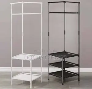 Simple Bedroom Free Standing Stainless Steel Coat Rack