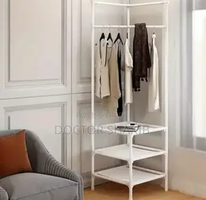 Simple Bedroom Free Standing Stainless Steel Coat Rack