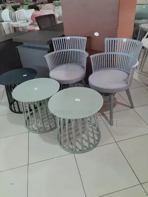 Two Steps Cushioned Plastic Chairs Each Only
