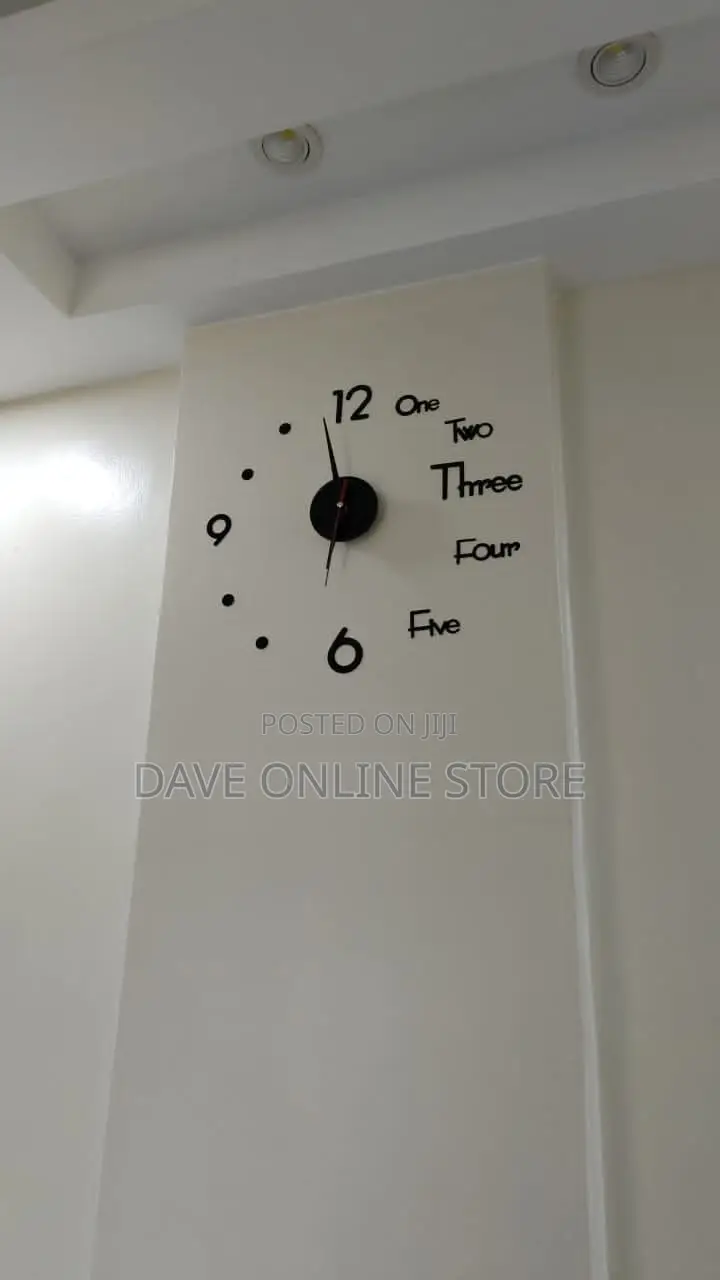 Small Type 3d Fashion Wall Clock Stickers
