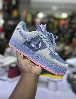 Original Unisex Nike Air Force 1 Shadow Grey Pink Sneaker