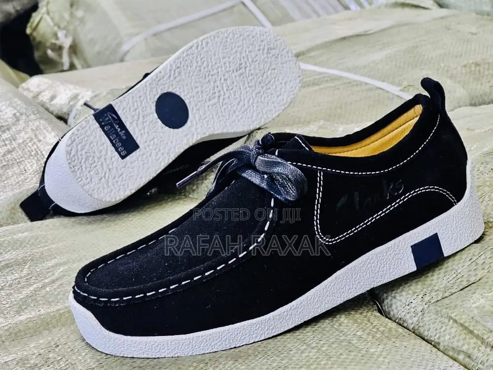Original Casual Suede Clarks Wallabees “Black White Sole”