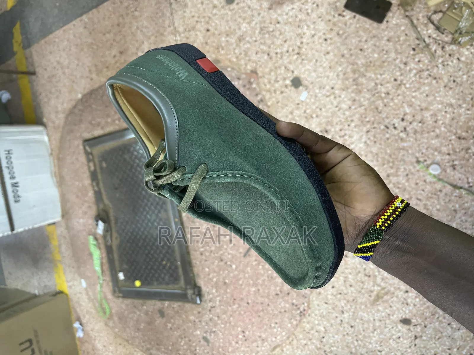 Original Green Suede Clarks Wallabees