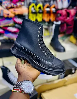 Original Black Alexander McQueen High Top Sneakers