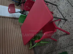 Red School Nursery Plastic Table Only