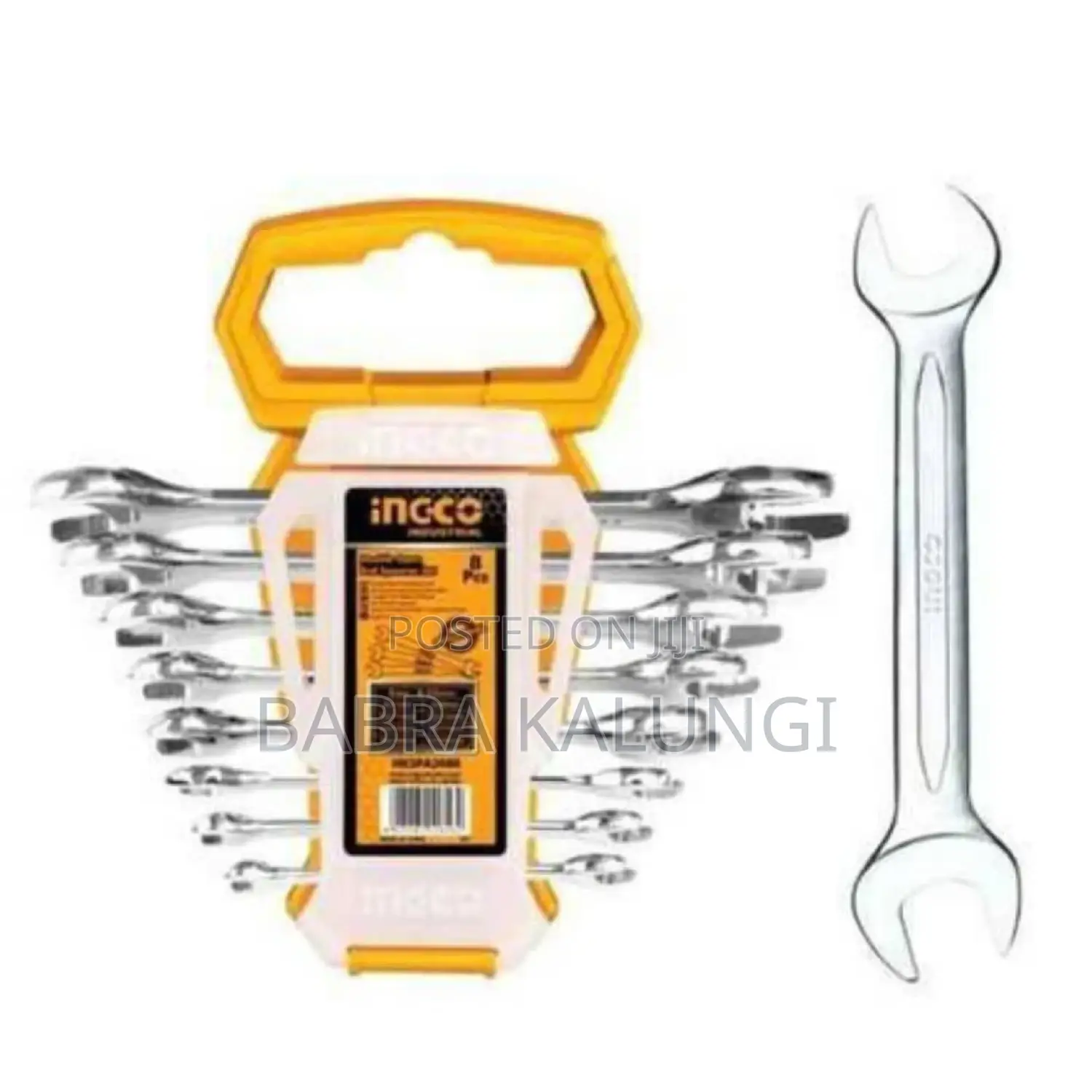 Ingco Double Open End Spanner Set_ Silver
