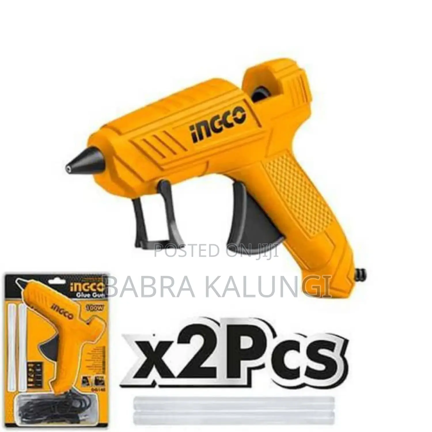 Ingco Glue Gun Volts:220_240v 50/60hz_ Orange, Black
