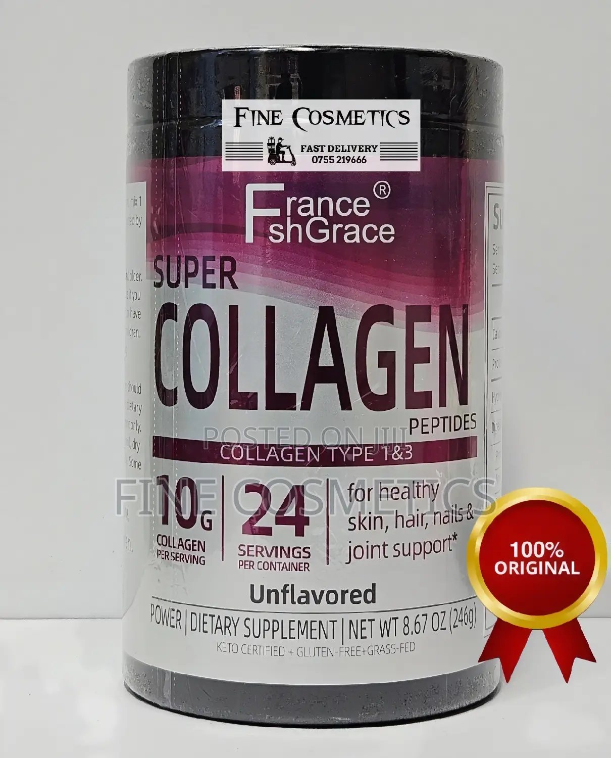 SUPER COLLAGEN PEPTIDES POWDER for Skin, Hair, Nails + Joint