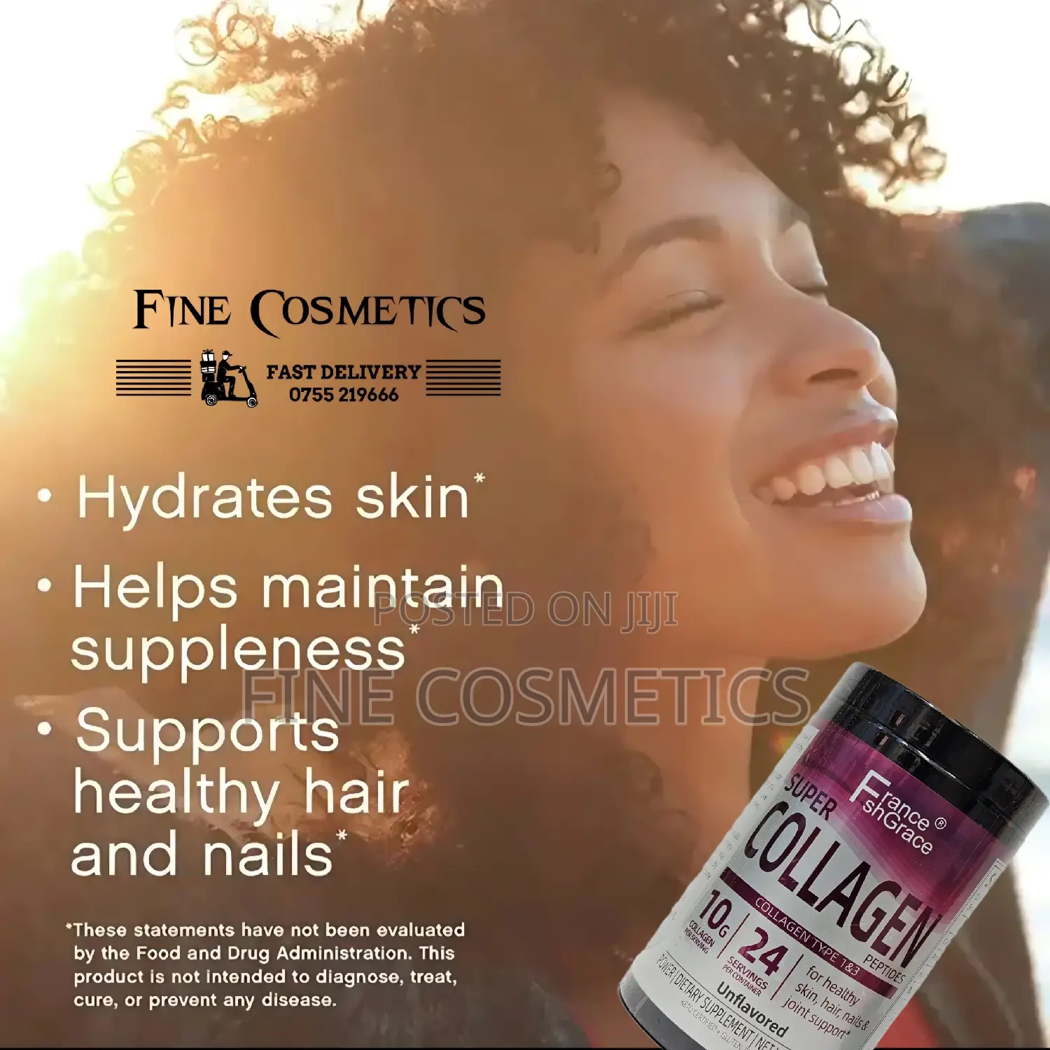 SUPER COLLAGEN PEPTIDES POWDER for Skin, Hair, Nails + Joint