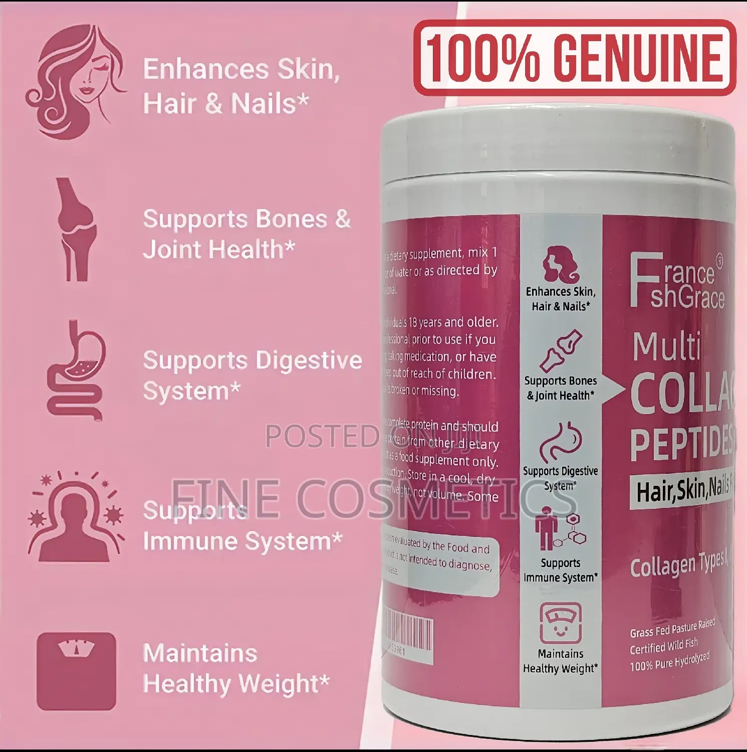 MULT COLLAGEN PEPTIDES POWDER for Skin, Hair, Nails + Joint