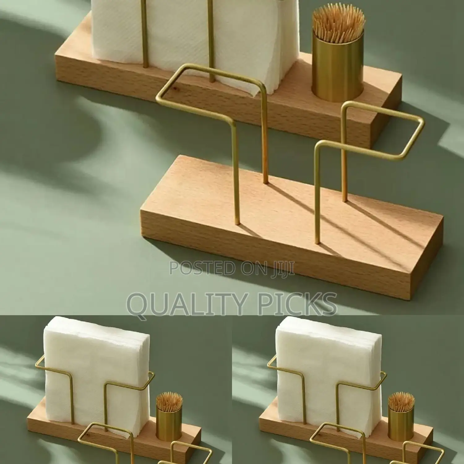 Table Wooden Tissue Holder