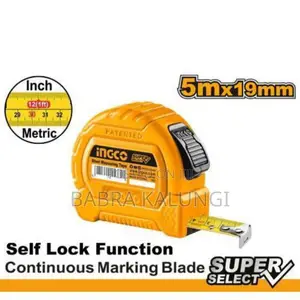 5m Ingco Steel Measuring Tape_ Orange