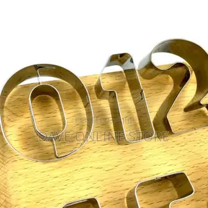 9pcs 0-9 Number Shape Cookie Biscuit Cutter Mould-Silver