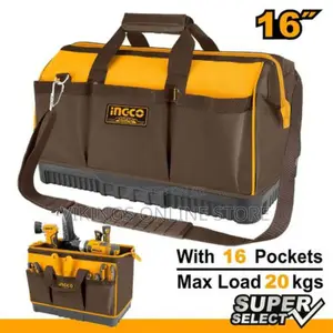 INGCO 16" Inch Tool Bag With 16 Pockets