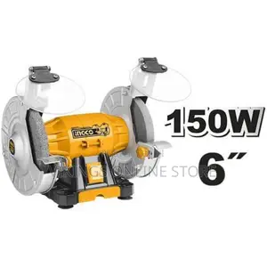 INGCO Bench Grinder Voltage:220-240V~50hz 150W - Grey,Orange