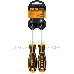 INGCO 2pcs of Screwdriver Set - Black