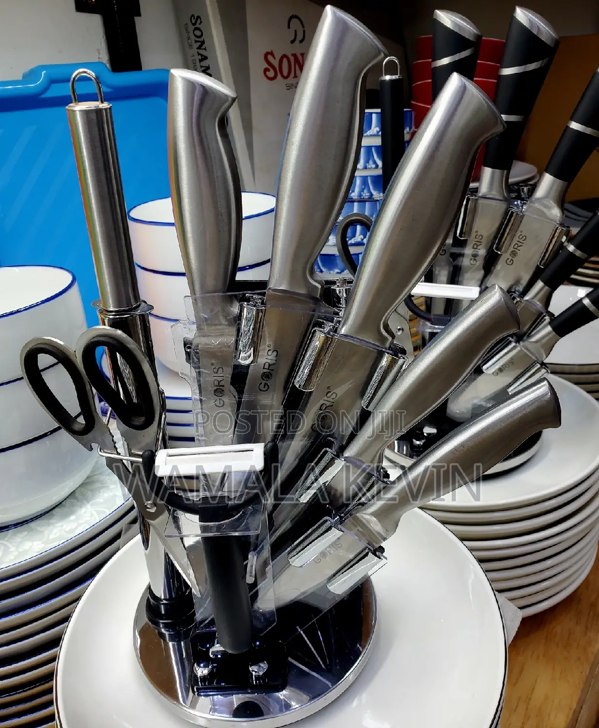 Knife Set for Kitchen With Stand