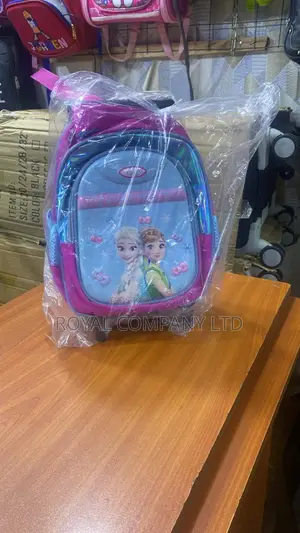 Girls School Bag With Travel Wheel and Trolley Handle