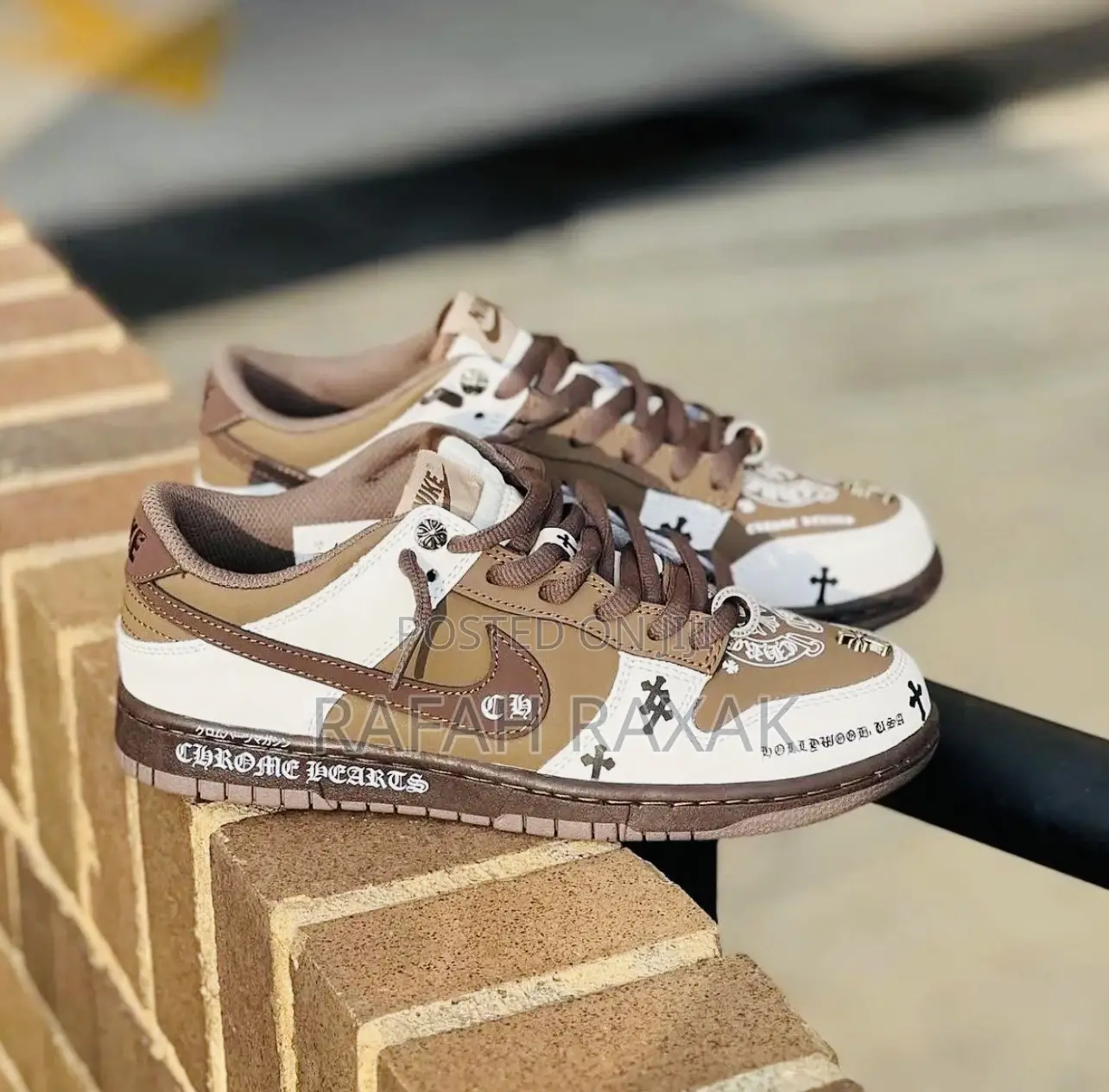 Original Nike Dunk Low Chrome Hearts Custom Sneakers