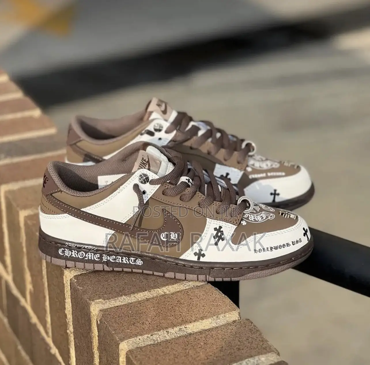 Original Nike Dunk Low Chrome Hearts Custom Sneakers