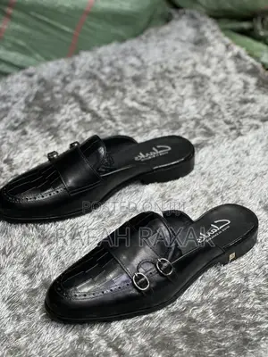Original Men’S Leather Clarks Mules Half Shoes