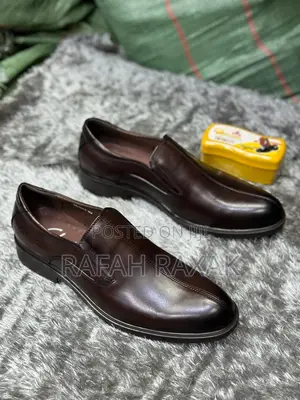 Original Dark Tan Clarks Formal Leather Gentle Shoes