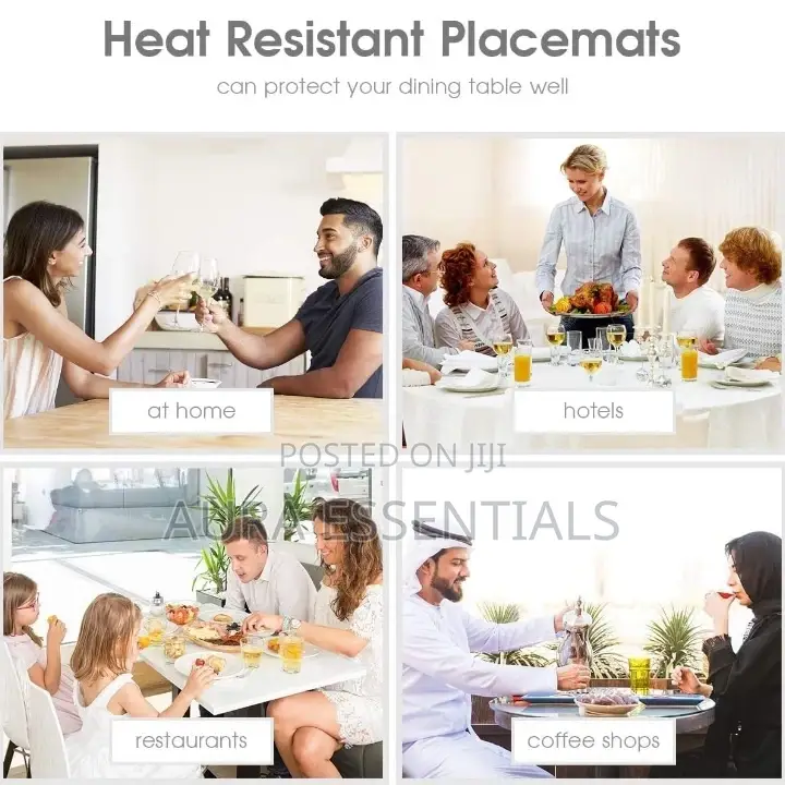 Oval Placemats Indoor Set of 12 Pieces