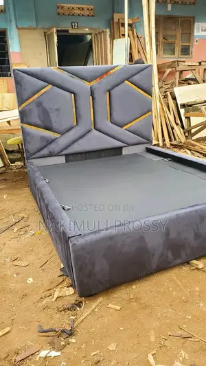 Modern Design Gray Fabric Bed 5x6