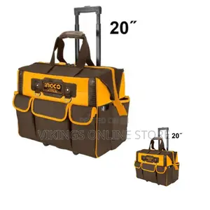 INGCO Rolling Rigid Tool Bag - Dark Brown