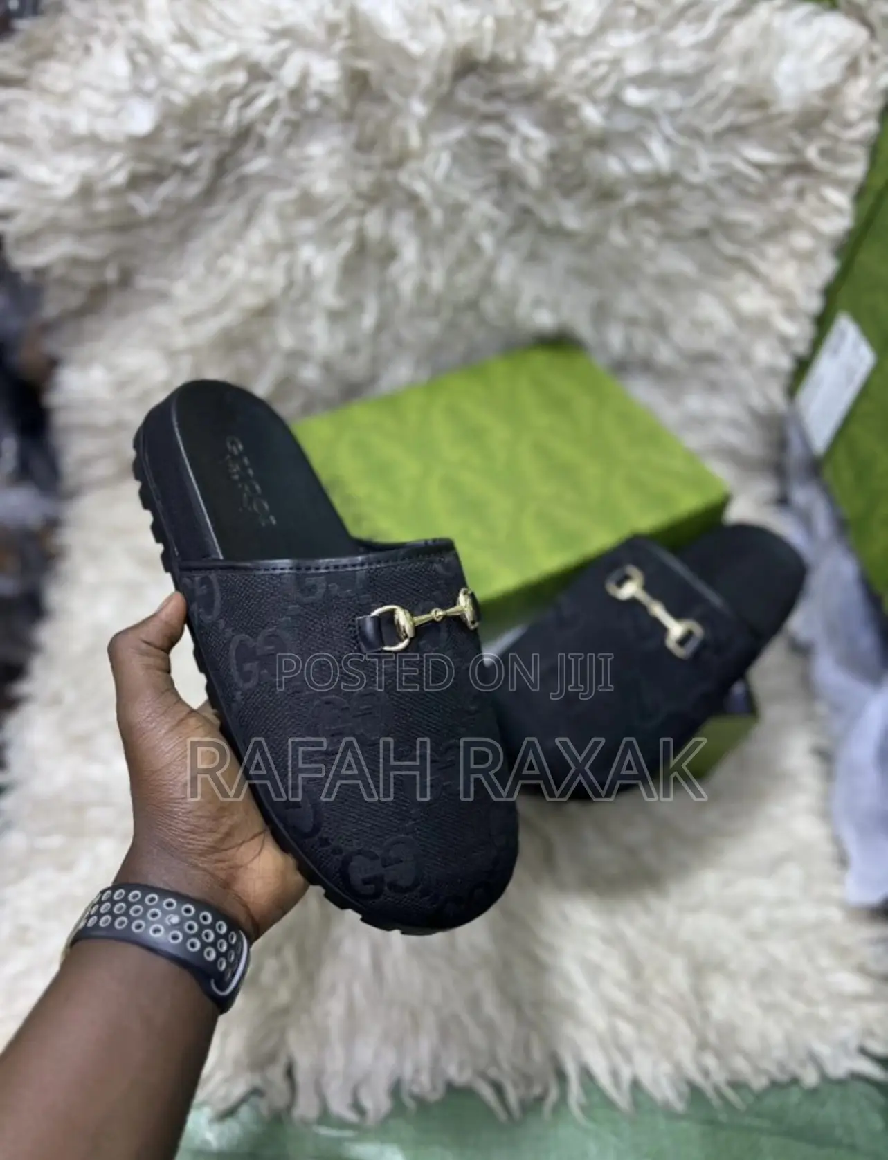 Original Black Gucci Dapadans Clogs Sandals