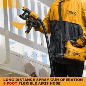 INGCO HVLP Floor Based Spray Gun 800ml - Orange