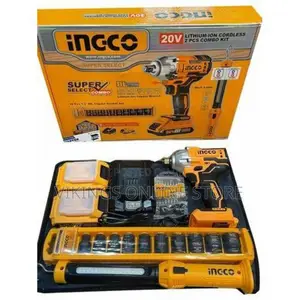 INGCO CIWLI2001 Cordless Lithium-ion Impact Wrench, 1/2 Inch