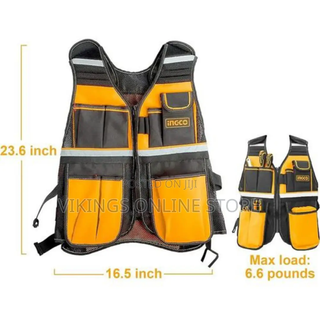 INGCO Tool Vest - Orange, Black
