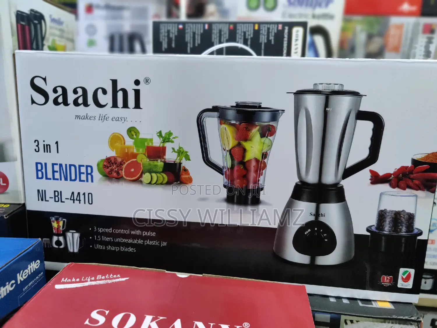 Saachi 3in1 Blender/Saachi Electric Blender/Juice Blender